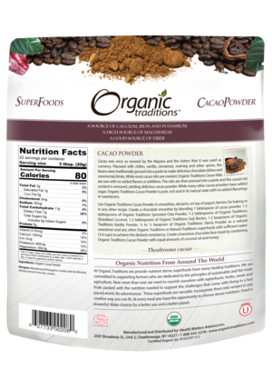 Organic Traditions Cacao Powder Organic (454g)