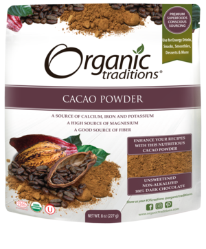 Organic Traditions Cacao Powder Organic 8 ounce (227 grams)
