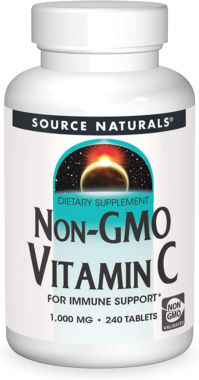 Source Naturals Non-GMO Vitamin C 1000mg Tablet, 240 Count