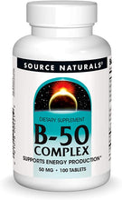 Load image into Gallery viewer, Source Naturals  B-50 Complex 50MG 50 TABLETS
