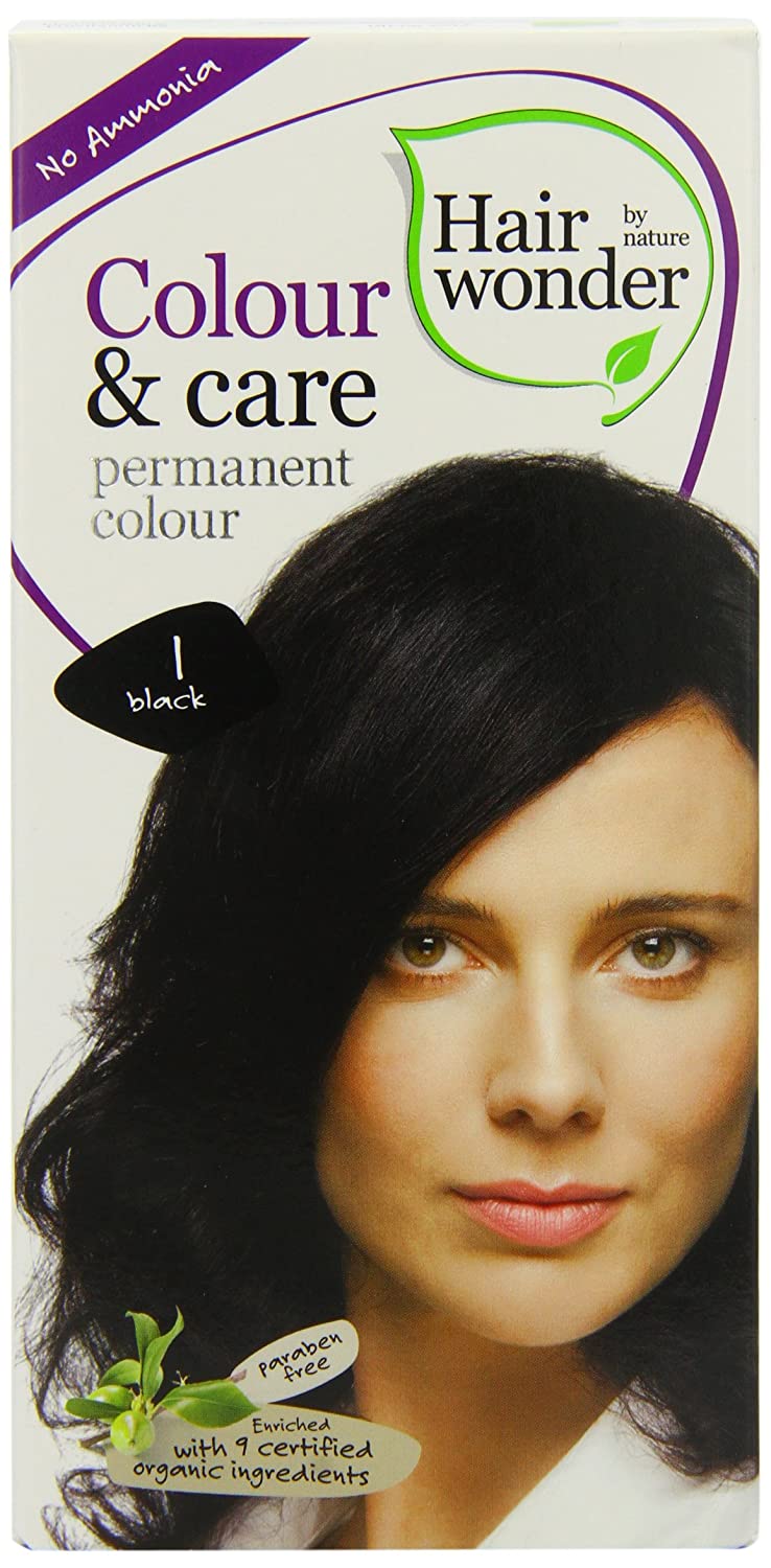 Hair Wonder by nature Colour & Care 1 Black permanent Colour AMMONIA FREE