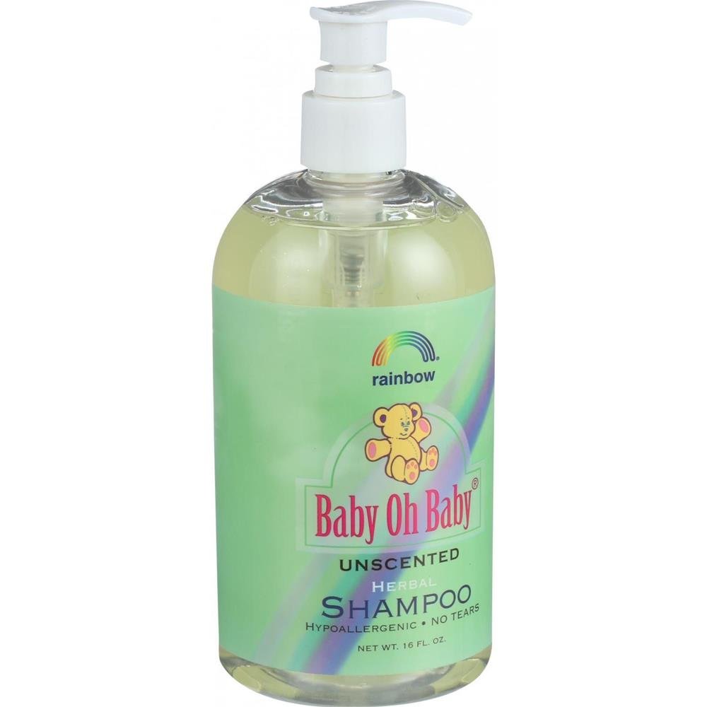 Rainbow Research BABY OH BABY Unscented Herbal Body Shampoo 16 FL. OZ Hypoallergenic-Gluten Free-Fragrance Free