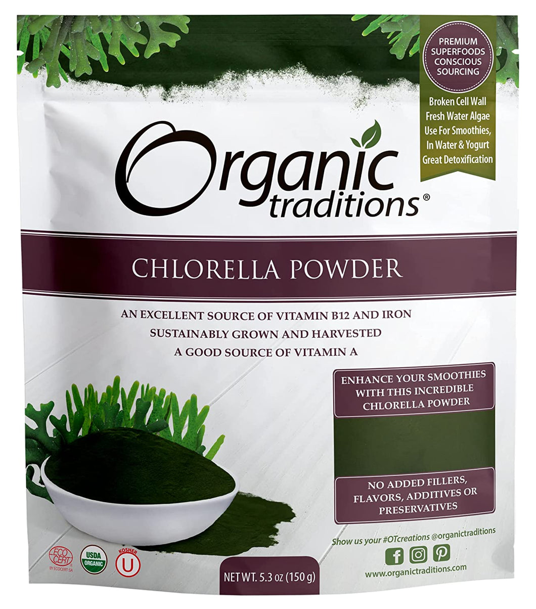 Organic Traditions Chlorella Powder - 5.3oz (150g)