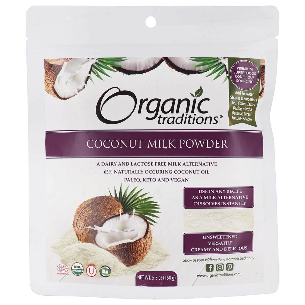 Organic Traditions Coconut Milk Powder 5.3oz/150g Dairy Alternative