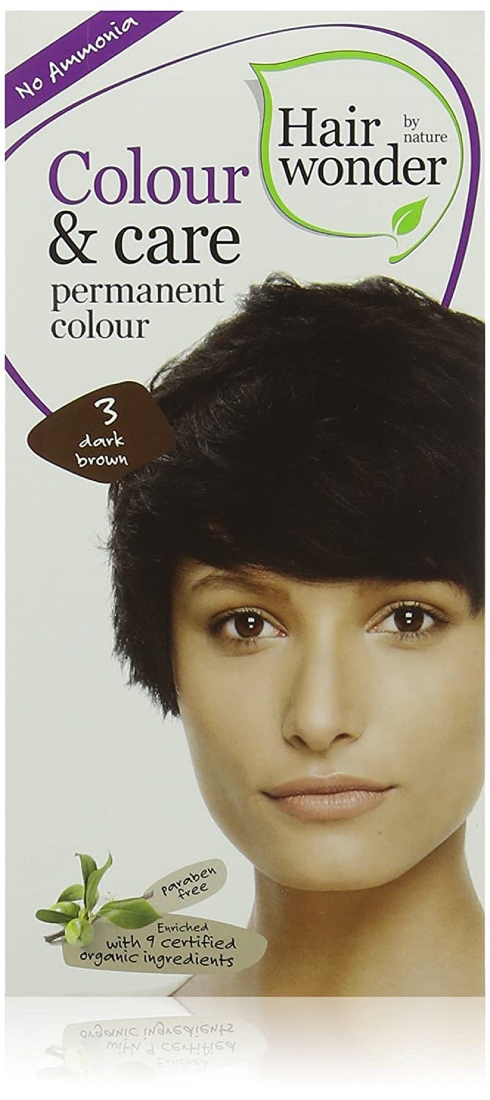 Hair Wonder by nature Colour & Care 3 Dark Brown permanent Colour AMMONIA FREE