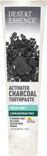 Load image into Gallery viewer, Desert Essence Activated Charcoal Toothpaste - Fresh Mint - 6.25 Ounce - CONTAINS NO - Carrageenan - Fluoride - SLS - Gluten and is Vegan

