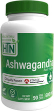 Load image into Gallery viewer, Health Thru Nutrition Ashwagandha 500mg Pure KSM­66® 90 vegecaps High Potency (Clinically Proven and Organic Root-Only Ashwagandha) Brand:
