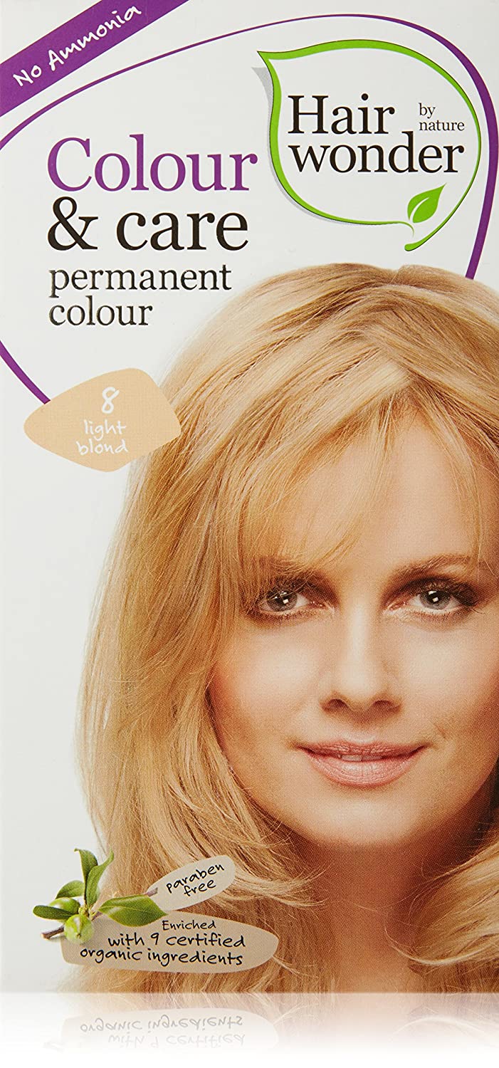 Colour and Care 8 Light Blond 3.50 Ounces by Hair Wonder by Nature