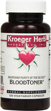 Load image into Gallery viewer, Kroeger Herb Capsules, Blood Toner Vegetarian, 100 Count

