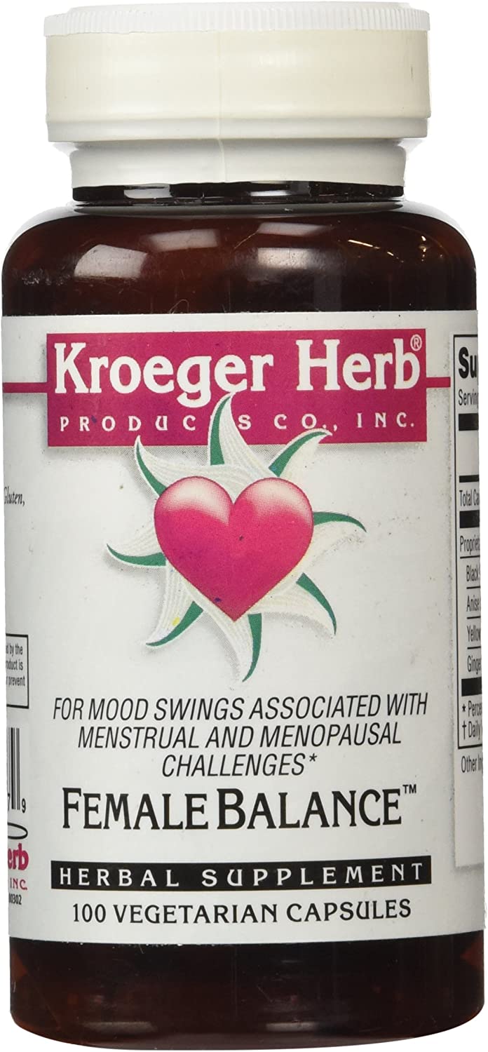 Kroeger Herb Capsules, Female Balance Vegetarian, 100 Count