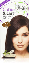 Load image into Gallery viewer, Hair Wonder by nature Colour &amp; Care 4.03 Mocha Brown permanent Colour AMMONIA FREE
