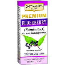 Load image into Gallery viewer, Only Natural Premium Elderberry Concentrated Syrup Immune Support 4 Fl. Ounces
