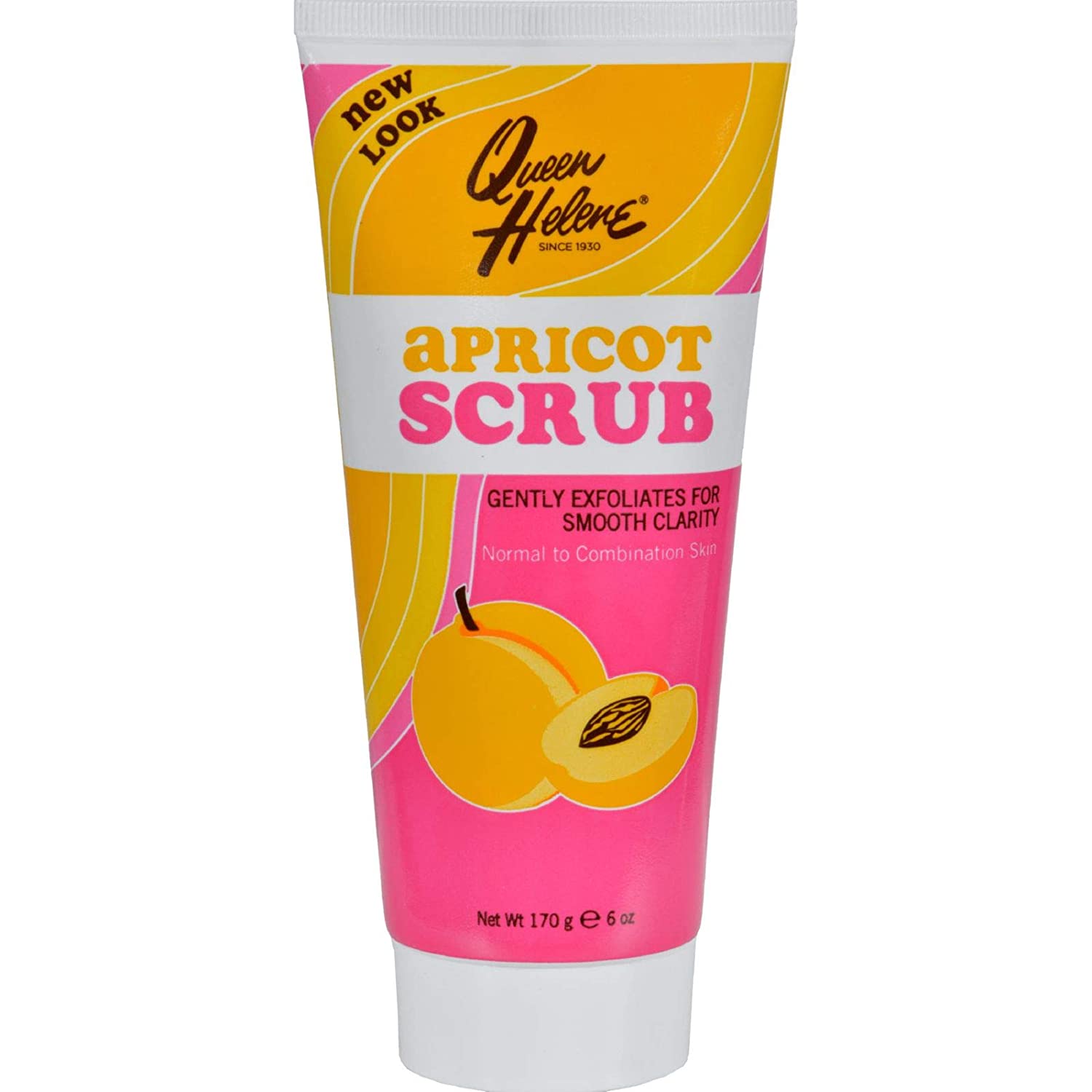 QUEEN HELENE Natural Facial Scrub, Invigorating Apricot 6 oz