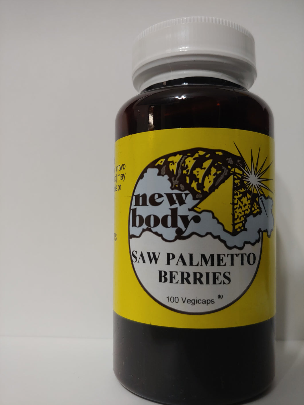 New Body Saw Palmetto Berries 100 Vegicaps 100 Vegicaps This Product Contains No Fillers, Binders, or Additives