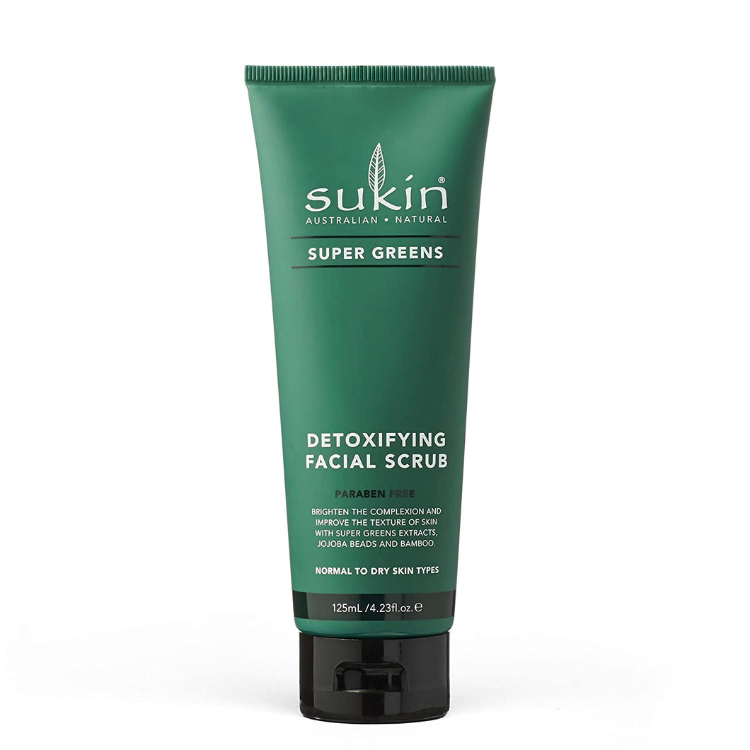Sukin Super Greens Detoxifying Facial Scrub, 4.23 FL. Oz.