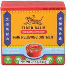 Load image into Gallery viewer, Tiger Balm Red Extra Strength Pain Relieving Ointment - Pocket Size Tin, 0.14oz (4g)
