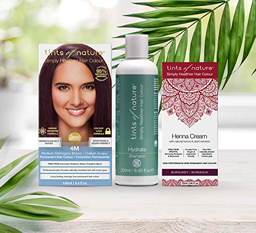 Tints of Nature Dark Brown Semi-Permanent Henna Cream Hair Colour Natural and Organic