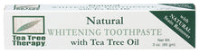 Load image into Gallery viewer, Tea Tree Therapy Natural Whitening Toothpaste with Tea Tree Oil 3oz
