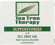Load image into Gallery viewer, Tea Tree Therapy Vaginal Suppositories with Tea Tree Oil, 6 Count, White
